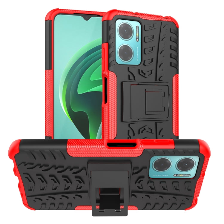 Tire Texture TPU + PC Phone Case with Holder, For Xiaomi Redmi 10C 4G global, For Motorola Moto G 5G 2022, For OPPO Realme 9i, For Xiaomi Redmi Note 11E 5G