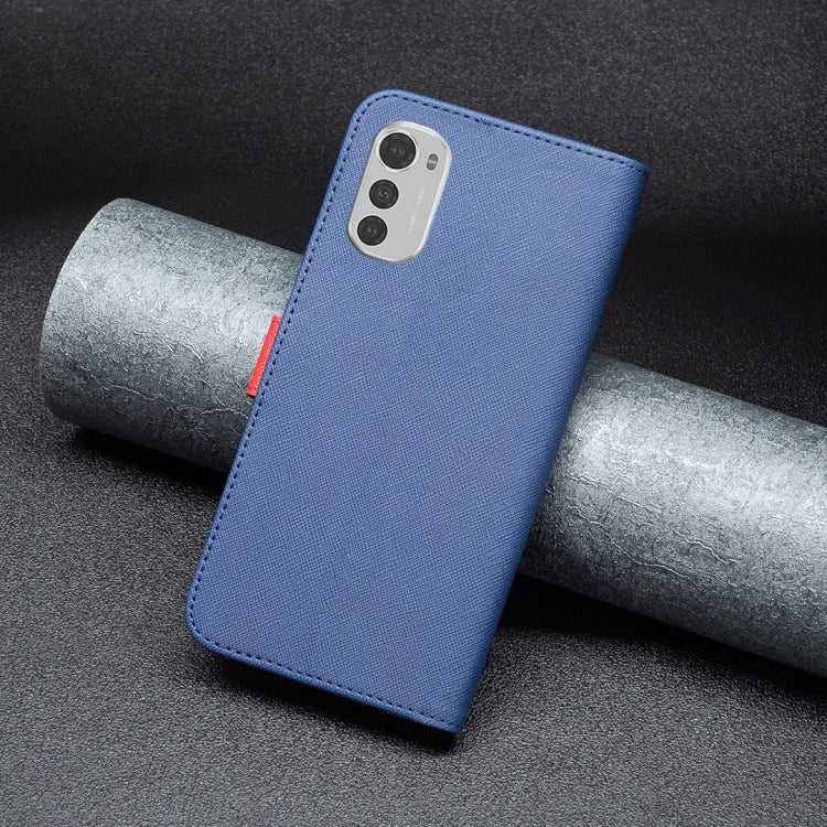 Color Matching Cross Texture Leather Phone Case, For Motorola Moto E32 4G, For Xiaomi 12 Lite