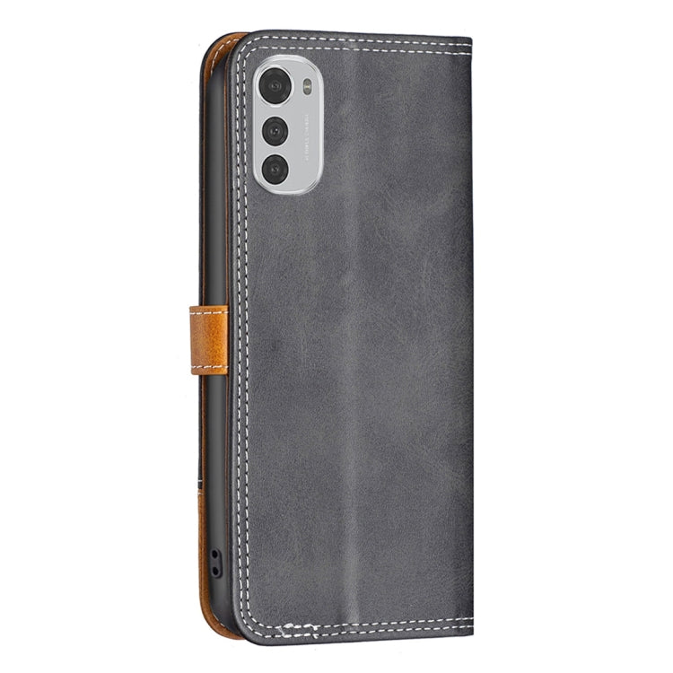Color Matching Double Sewing Thread Leather Phone Case, For Motorola Moto E32 4G, For Xiaomi 12 Lite