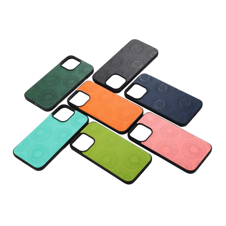 Sunflower Pattern PU+TPU+PC Shockproof Phone Case, For iPhone 13 Pro Max, For LG Wing 5G, For Motorola Razr 5G, For Huawei P50 Pocket, For Samsung Galaxy Z Flip3 5G, For Samsung Galaxy Z Fold3 5G