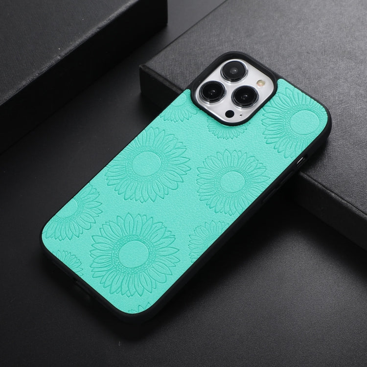Sunflower Pattern PU+TPU+PC Shockproof Phone Case, For iPhone 13 Pro Max, For LG Wing 5G, For Motorola Razr 5G, For Huawei P50 Pocket, For Samsung Galaxy Z Flip3 5G, For Samsung Galaxy Z Fold3 5G