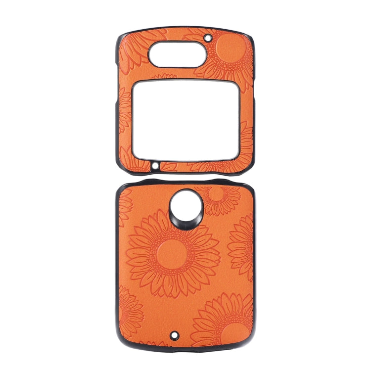 Sunflower Pattern PU+TPU+PC Shockproof Phone Case, For iPhone 13 Pro Max, For LG Wing 5G, For Motorola Razr 5G, For Huawei P50 Pocket, For Samsung Galaxy Z Flip3 5G, For Samsung Galaxy Z Fold3 5G