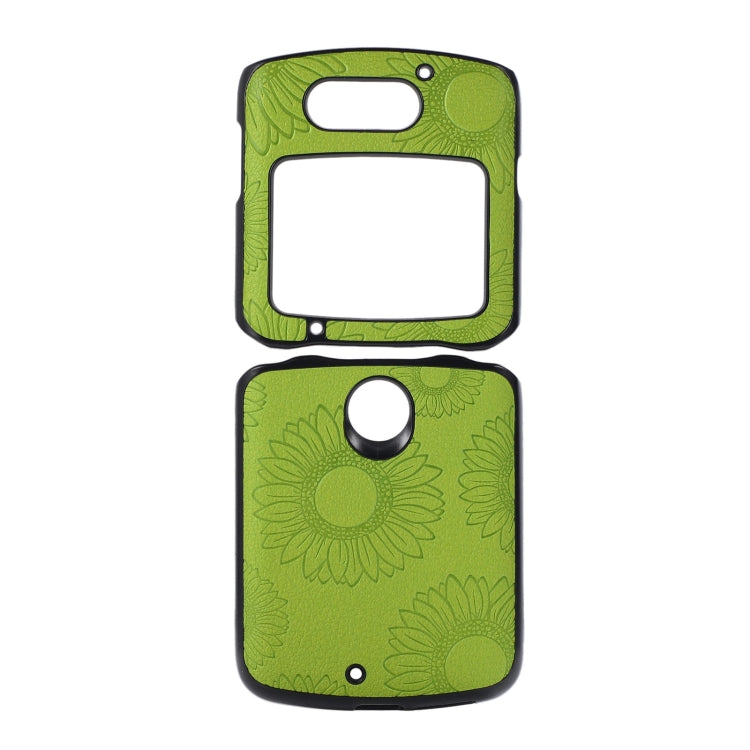 Sunflower Pattern PU+TPU+PC Shockproof Phone Case, For iPhone 13 Pro Max, For LG Wing 5G, For Motorola Razr 5G, For Huawei P50 Pocket, For Samsung Galaxy Z Flip3 5G, For Samsung Galaxy Z Fold3 5G