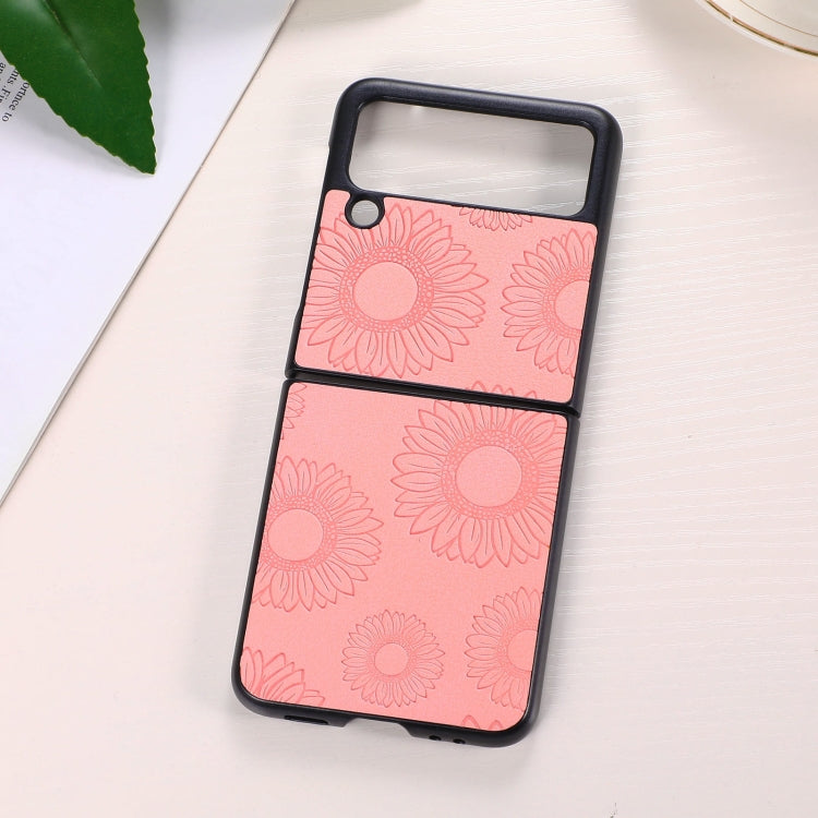 Sunflower Pattern PU+TPU+PC Shockproof Phone Case, For iPhone 13 Pro Max, For LG Wing 5G, For Motorola Razr 5G, For Huawei P50 Pocket, For Samsung Galaxy Z Flip3 5G, For Samsung Galaxy Z Fold3 5G