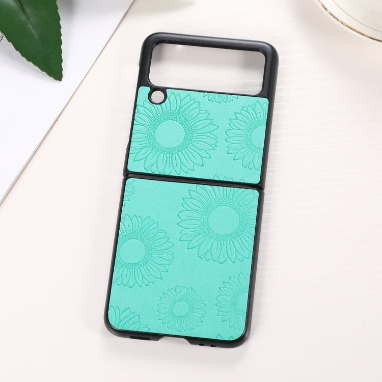 Sunflower Pattern PU+TPU+PC Shockproof Phone Case, For iPhone 13 Pro Max, For LG Wing 5G, For Motorola Razr 5G, For Huawei P50 Pocket, For Samsung Galaxy Z Flip3 5G, For Samsung Galaxy Z Fold3 5G