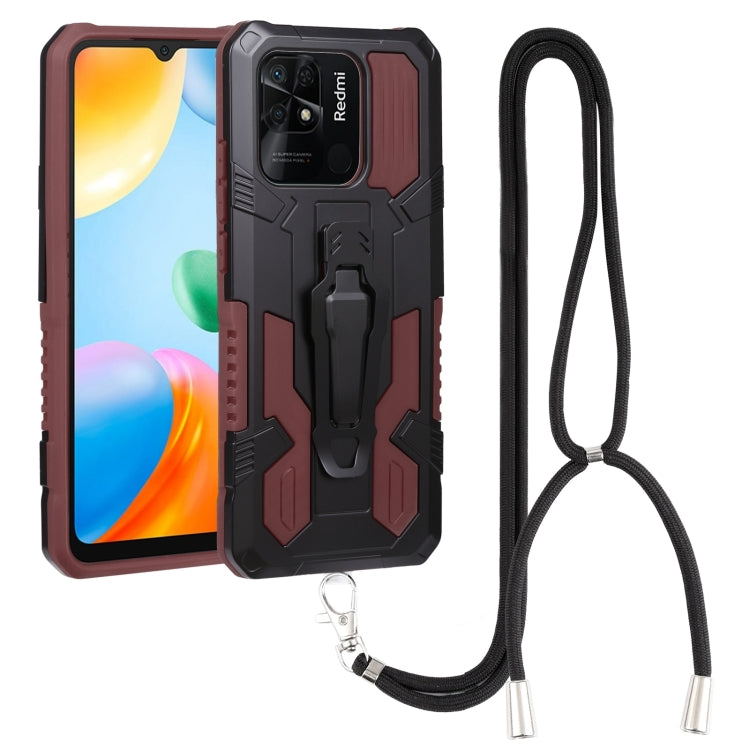 Lanyard Mecha Armor Kickstand PC + TPU Phone Case, For Xiaomi Poco X4 Pro 5G, For Xiaomi Redmi 10C, For Xiaomi Redmi Note 11 Pro Global, For Xiaomi Redmi Note 11S, For OPPO Realme C31
