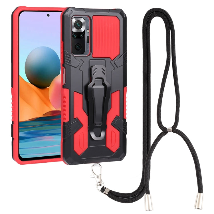 Lanyard Mecha Armor Kickstand PC + TPU Phone Case, For Xiaomi Poco X4 Pro 5G, For Xiaomi Redmi 10C, For Xiaomi Redmi Note 11 Pro Global, For Xiaomi Redmi Note 11S, For OPPO Realme C31