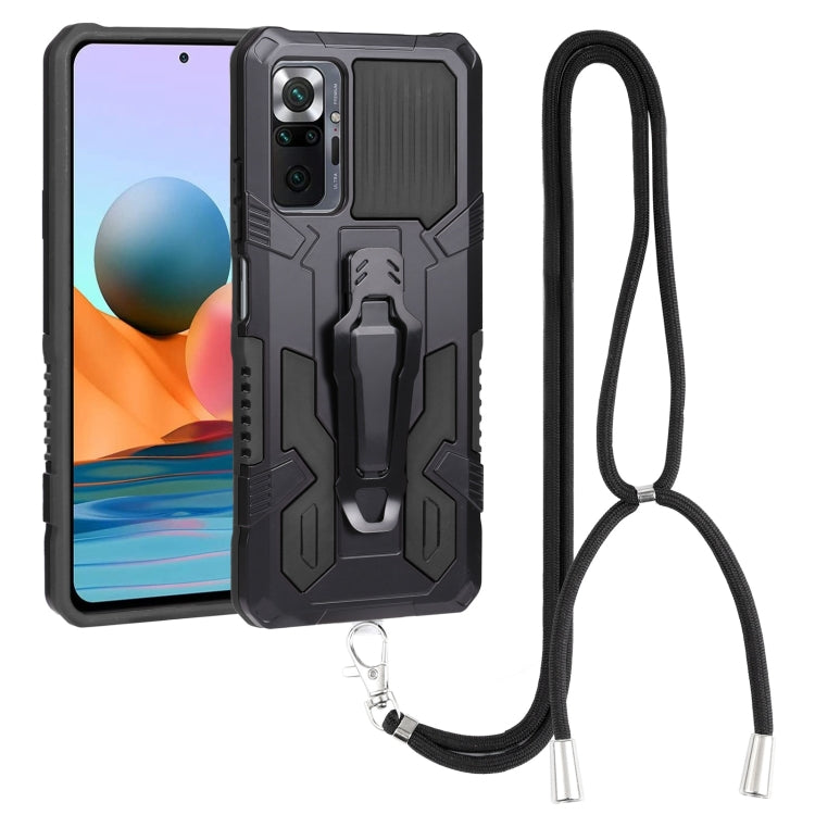 Lanyard Mecha Armor Kickstand PC + TPU Phone Case, For Xiaomi Poco X4 Pro 5G, For Xiaomi Redmi 10C, For Xiaomi Redmi Note 11 Pro Global, For Xiaomi Redmi Note 11S, For OPPO Realme C31