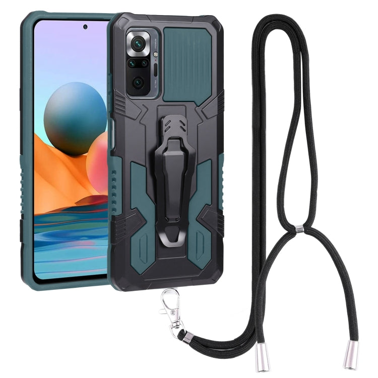 Lanyard Mecha Armor Kickstand PC + TPU Phone Case, For Xiaomi Poco X4 Pro 5G, For Xiaomi Redmi 10C, For Xiaomi Redmi Note 11 Pro Global, For Xiaomi Redmi Note 11S, For OPPO Realme C31