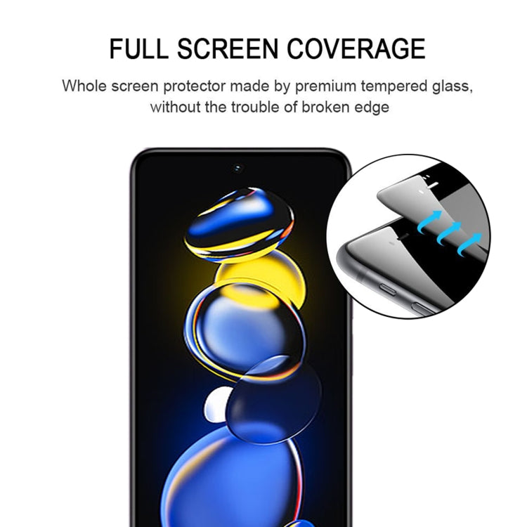 25 PCS Full Glue Cover Screen Protector Tempered Glass Film, For Xiaomi Redmi Note 11T Pro/11T Pro+ (25 PCS)
