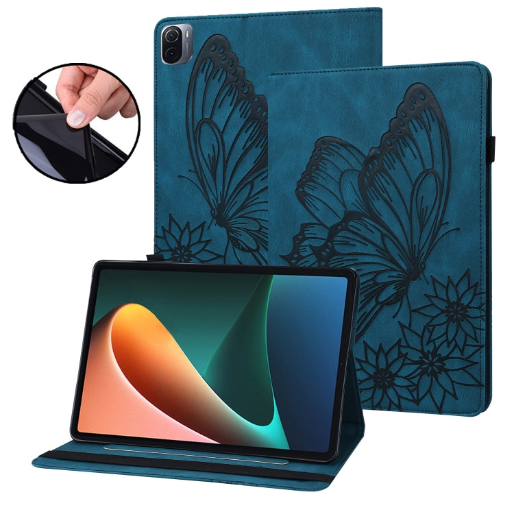 Big Butterfly Embossed Leather Tablet Case, For Xiaomi Pad 5, For Xiaomi Pad 5 Pro