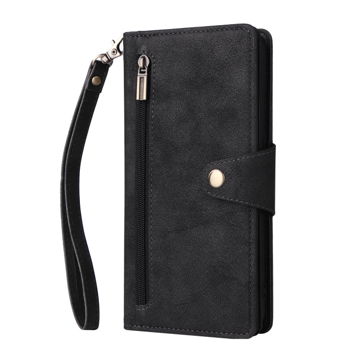 Rivet Buckle 9 Cards Three Fold Leather Phone Case, For OnePlus Nord N10 5G, For Samsung Galaxy Note20, For OnePlus 10 Pro 5G, For Samsung Galaxy A23 4G, For Xiaomi 11T