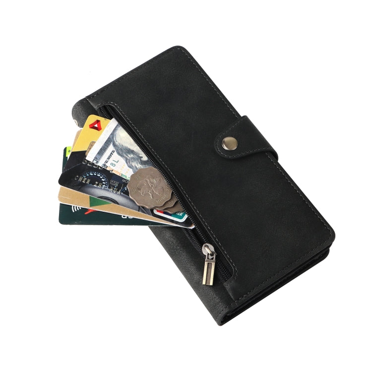 Rivet Buckle 9 Cards Three Fold Leather Phone Case, For OnePlus Nord N10 5G, For Samsung Galaxy Note20, For OnePlus 10 Pro 5G, For Samsung Galaxy A23 4G, For Xiaomi 11T