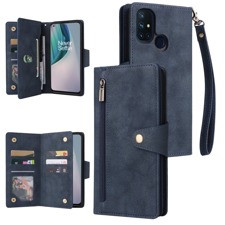 Rivet Buckle 9 Cards Three Fold Leather Phone Case, For OnePlus Nord N10 5G, For Samsung Galaxy Note20, For OnePlus 10 Pro 5G, For Samsung Galaxy A23 4G, For Xiaomi 11T