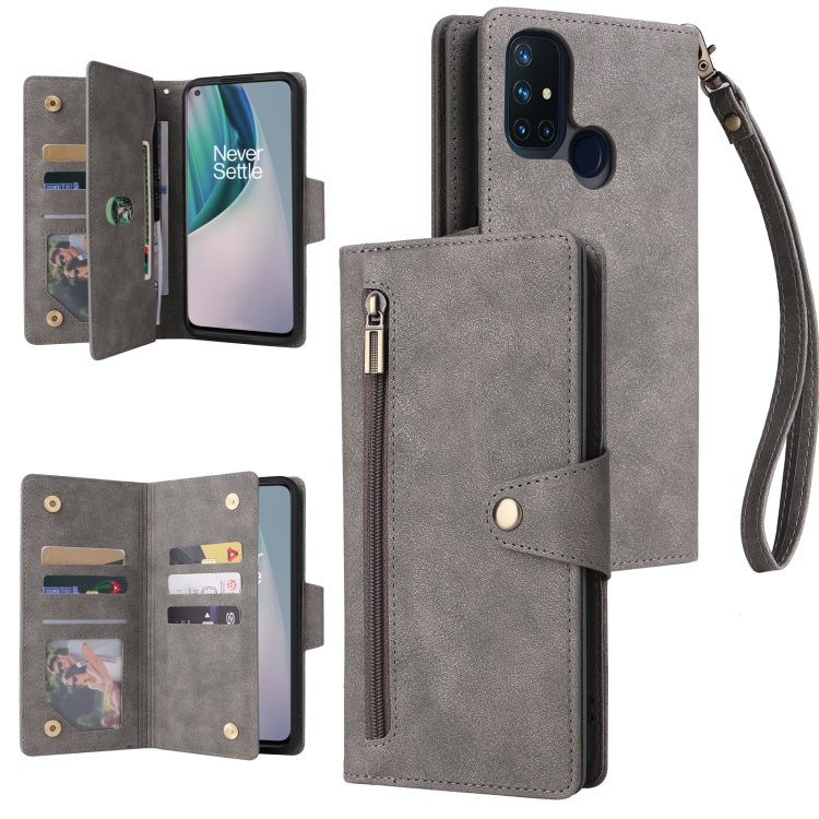 Rivet Buckle 9 Cards Three Fold Leather Phone Case, For OnePlus Nord N10 5G, For Samsung Galaxy Note20, For OnePlus 10 Pro 5G, For Samsung Galaxy A23 4G, For Xiaomi 11T
