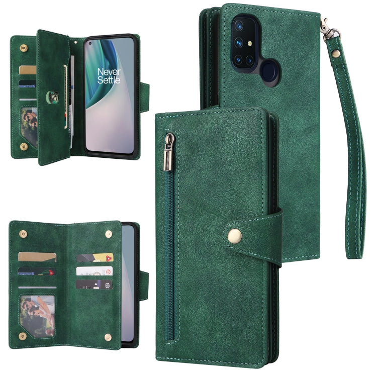 Rivet Buckle 9 Cards Three Fold Leather Phone Case, For OnePlus Nord N10 5G, For Samsung Galaxy Note20, For OnePlus 10 Pro 5G, For Samsung Galaxy A23 4G, For Xiaomi 11T