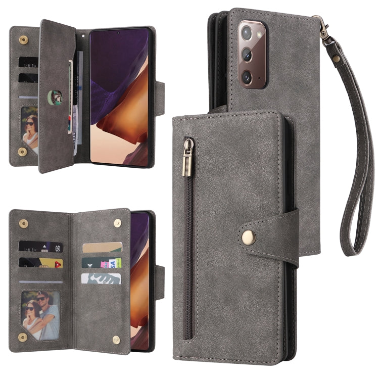 Rivet Buckle 9 Cards Three Fold Leather Phone Case, For OnePlus Nord N10 5G, For Samsung Galaxy Note20, For OnePlus 10 Pro 5G, For Samsung Galaxy A23 4G, For Xiaomi 11T