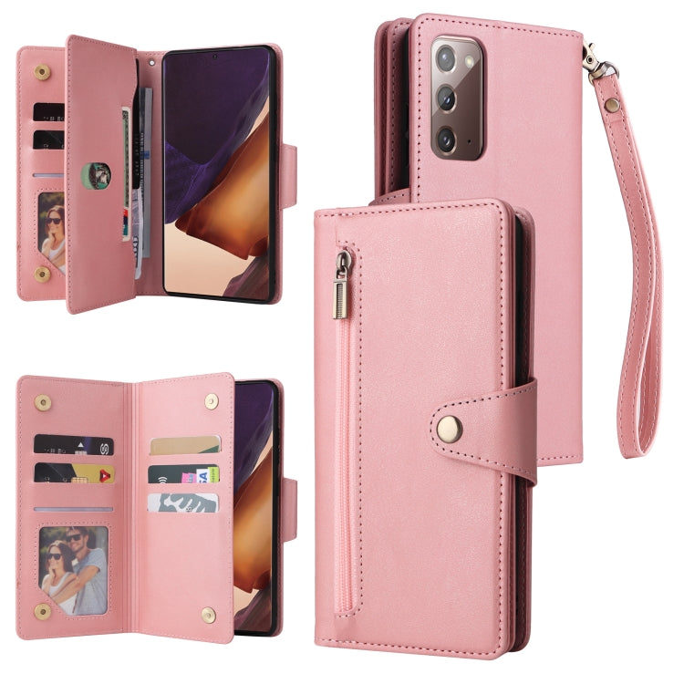 Rivet Buckle 9 Cards Three Fold Leather Phone Case, For OnePlus Nord N10 5G, For Samsung Galaxy Note20, For OnePlus 10 Pro 5G, For Samsung Galaxy A23 4G, For Xiaomi 11T