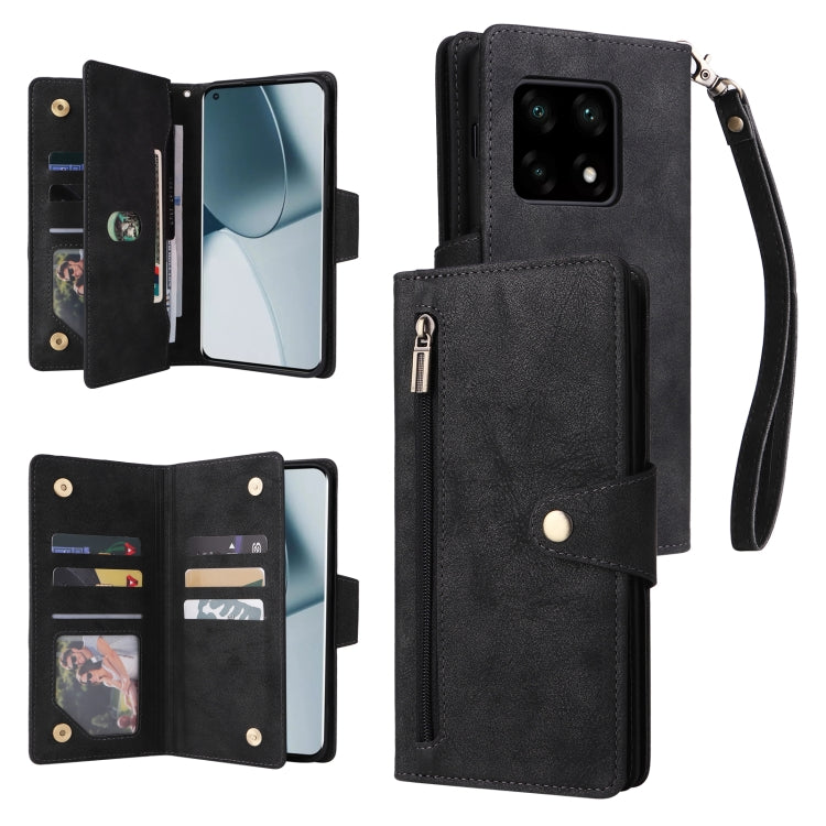 Rivet Buckle 9 Cards Three Fold Leather Phone Case, For OnePlus Nord N10 5G, For Samsung Galaxy Note20, For OnePlus 10 Pro 5G, For Samsung Galaxy A23 4G, For Xiaomi 11T