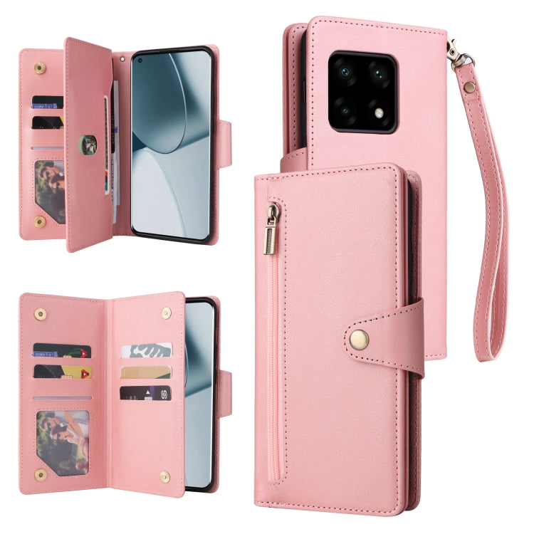 Rivet Buckle 9 Cards Three Fold Leather Phone Case, For OnePlus Nord N10 5G, For Samsung Galaxy Note20, For OnePlus 10 Pro 5G, For Samsung Galaxy A23 4G, For Xiaomi 11T