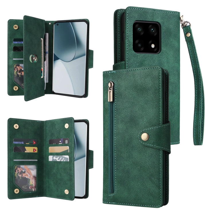 Rivet Buckle 9 Cards Three Fold Leather Phone Case, For OnePlus Nord N10 5G, For Samsung Galaxy Note20, For OnePlus 10 Pro 5G, For Samsung Galaxy A23 4G, For Xiaomi 11T