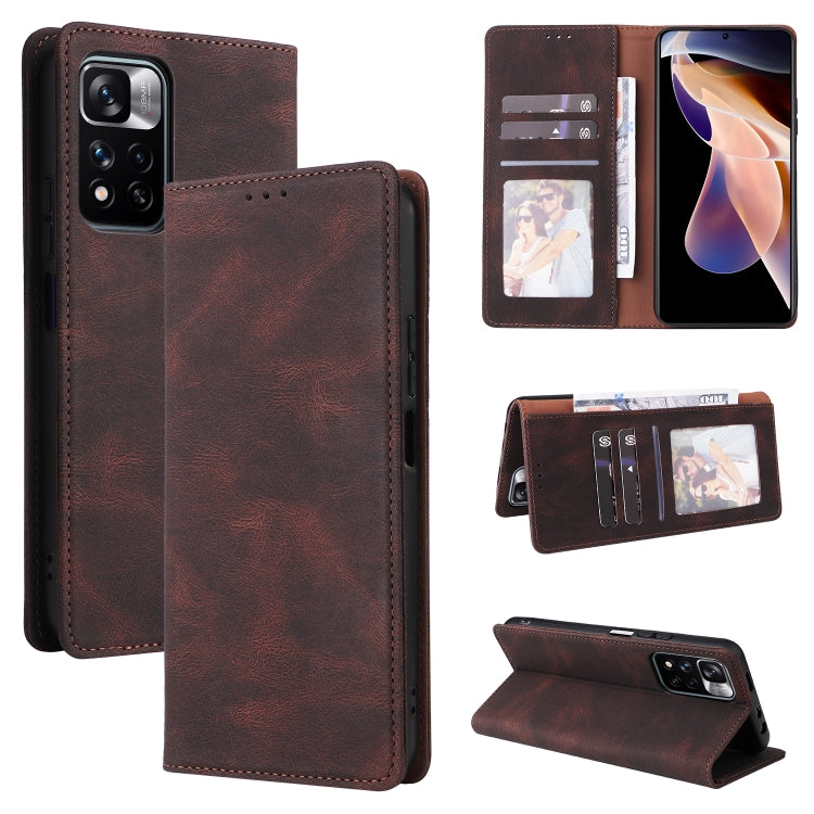 Simple Suction Closure Leather Phone Case, For Samsung Galaxy A03s, For Xiaomi Redmi Note 11 4G International, For Xiaomi Redmi Note 11 Pro, For Samsung Galaxy A23, For Samsung Galaxy A73 5G, For Xiaomi Redmi Note 11 Pro 5G, For Samsung Galaxy A13 4G