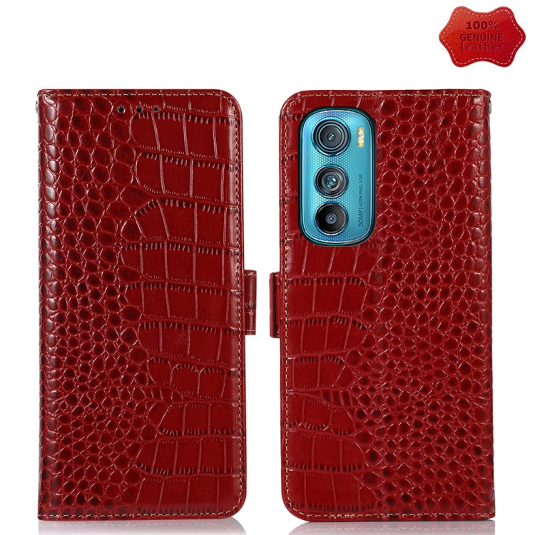 Crocodile Top Layer Cowhide Leather Phone Case, For Motorola Edge 30 5G, For Motorola Moto G Stylus 5G 2022, For Nokia C2 2nd Edition, For Nokia C21 Plus, For Nokia C21, For Nokia C200