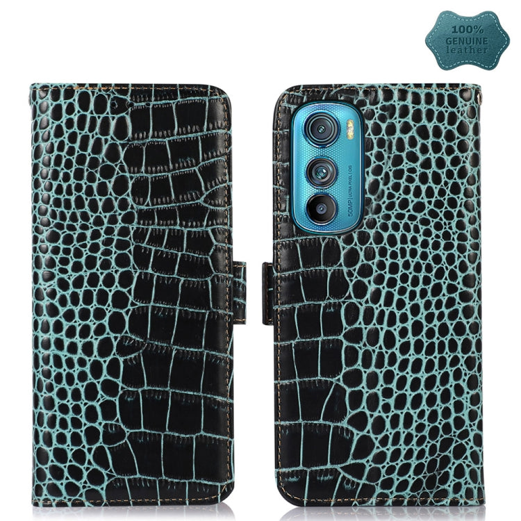 Crocodile Top Layer Cowhide Leather Phone Case, For Motorola Edge 30 5G, For Motorola Moto G Stylus 5G 2022, For Nokia C2 2nd Edition, For Nokia C21 Plus, For Nokia C21, For Nokia C200