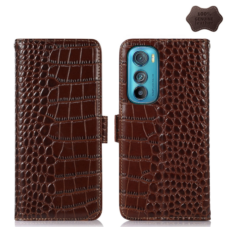 Crocodile Top Layer Cowhide Leather Phone Case, For Motorola Edge 30 5G, For Motorola Moto G Stylus 5G 2022, For Nokia C2 2nd Edition, For Nokia C21 Plus, For Nokia C21, For Nokia C200