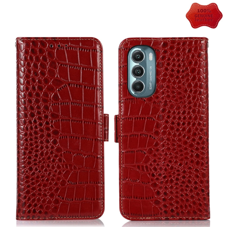 Crocodile Top Layer Cowhide Leather Phone Case, For Motorola Edge 30 5G, For Motorola Moto G Stylus 5G 2022, For Nokia C2 2nd Edition, For Nokia C21 Plus, For Nokia C21, For Nokia C200