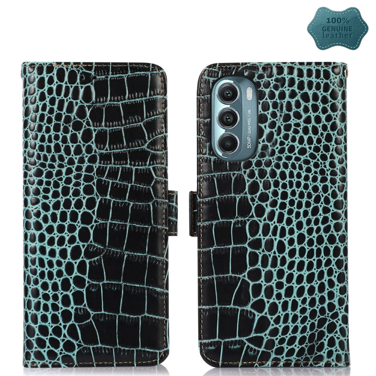 Crocodile Top Layer Cowhide Leather Phone Case, For Motorola Edge 30 5G, For Motorola Moto G Stylus 5G 2022, For Nokia C2 2nd Edition, For Nokia C21 Plus, For Nokia C21, For Nokia C200