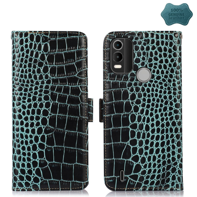 Crocodile Top Layer Cowhide Leather Phone Case, For Motorola Edge 30 5G, For Motorola Moto G Stylus 5G 2022, For Nokia C2 2nd Edition, For Nokia C21 Plus, For Nokia C21, For Nokia C200