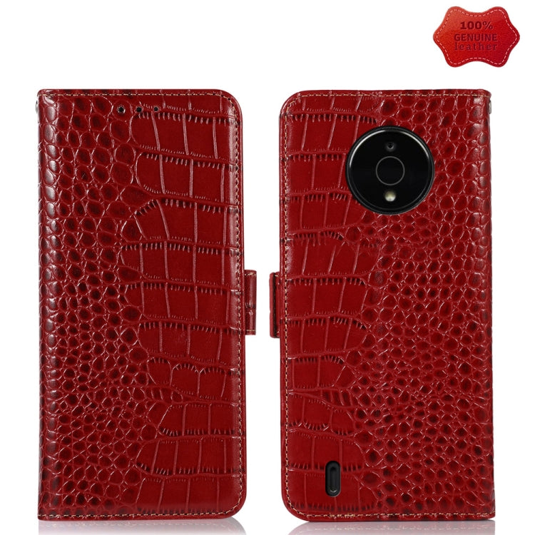 Crocodile Top Layer Cowhide Leather Phone Case, For Motorola Edge 30 5G, For Motorola Moto G Stylus 5G 2022, For Nokia C2 2nd Edition, For Nokia C21 Plus, For Nokia C21, For Nokia C200