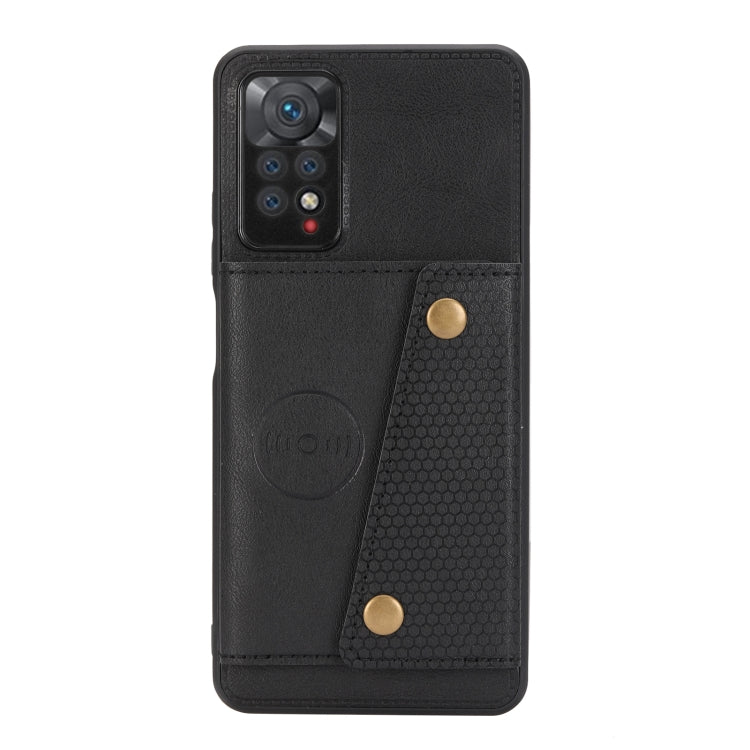 Double Buckle Card Slots Magnetic Phone Case, For Xiaomi Redmi Note 11 Pro, For Xiaomi Redmi Note 11 /Note 11S 4G