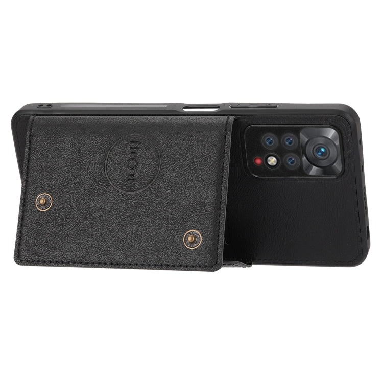 Double Buckle Card Slots Magnetic Phone Case, For Xiaomi Redmi Note 11 Pro, For Xiaomi Redmi Note 11 /Note 11S 4G