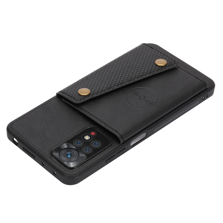 Double Buckle Card Slots Magnetic Phone Case, For Xiaomi Redmi Note 11 Pro, For Xiaomi Redmi Note 11 /Note 11S 4G
