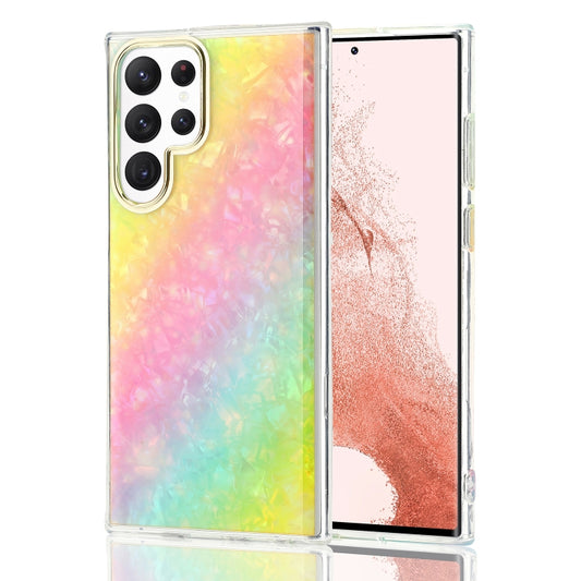 Electroplating Shell Texture Phone Case, For Samsung Galaxy S22 Ultra 5G