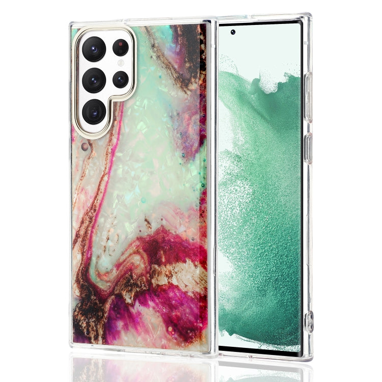 Electroplating Shell Texture Phone Case, For Samsung Galaxy S22 Ultra 5G