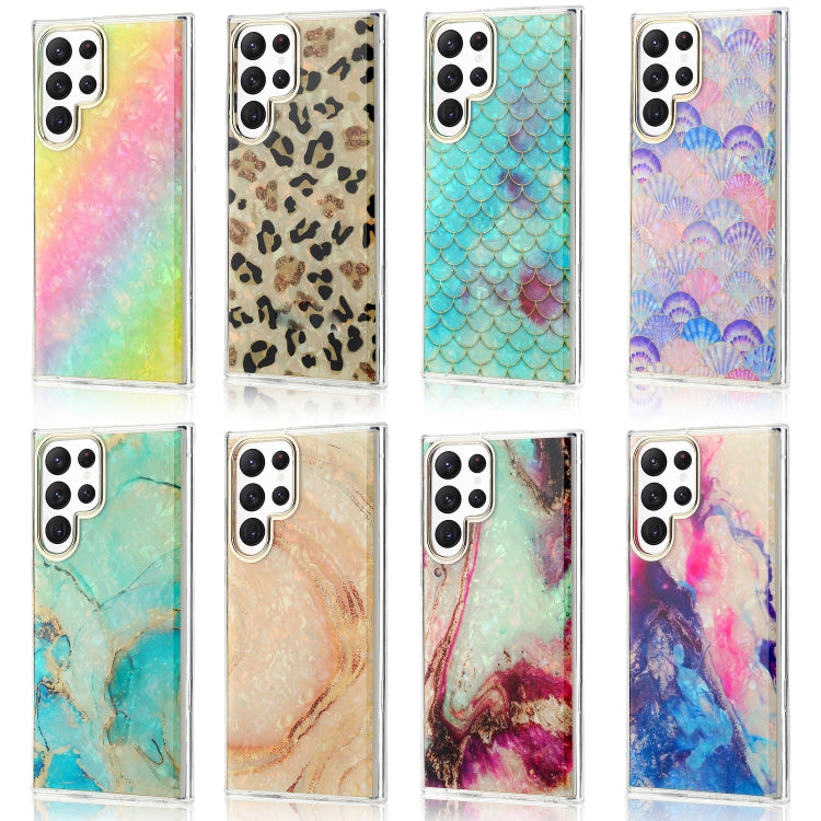 Electroplating Shell Texture Phone Case, For Samsung Galaxy S22 Ultra 5G