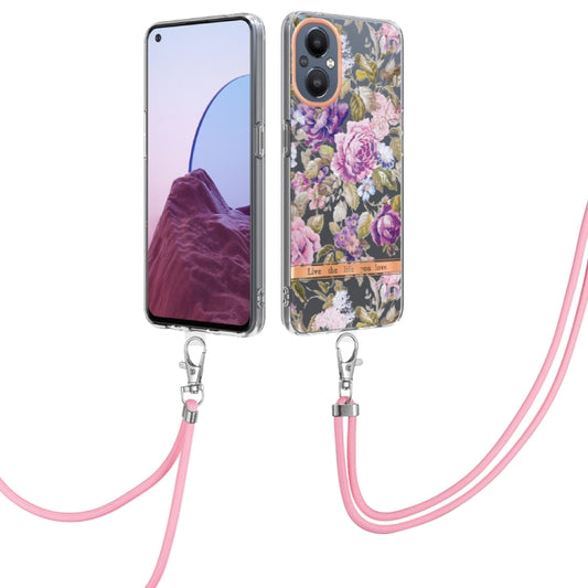 Flowers Series TPU Phone Case with Lanyard, For OnePlus N20 5G, For OPPO Realme 9 Pro+ 5G, For OPPO Realme 9 Pro 5G, For OPPO Realme 9i/A36/A96 4G, For OPPO Realme C21Y, For Xiaomi Redmi Note 11s, For Samsung Galaxy A13, For Samsung Galaxy A23