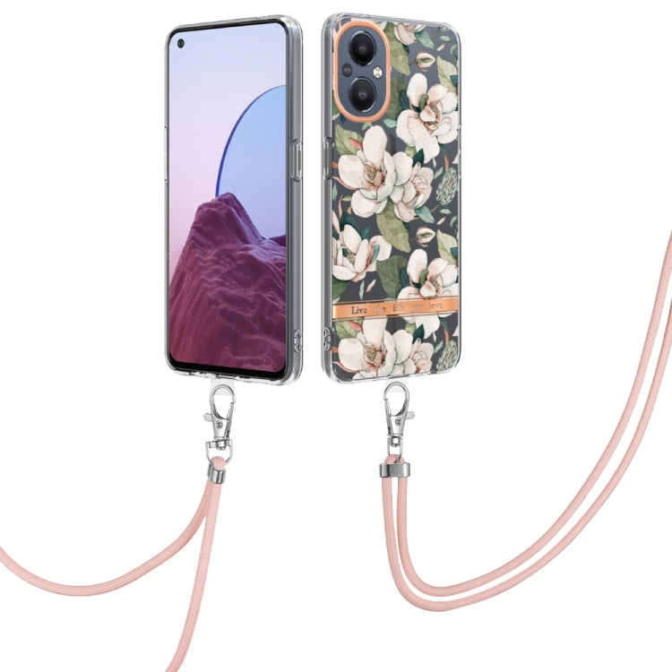 Flowers Series TPU Phone Case with Lanyard, For OnePlus N20 5G, For OPPO Realme 9 Pro+ 5G, For OPPO Realme 9 Pro 5G, For OPPO Realme 9i/A36/A96 4G, For OPPO Realme C21Y, For Xiaomi Redmi Note 11s, For Samsung Galaxy A13, For Samsung Galaxy A23