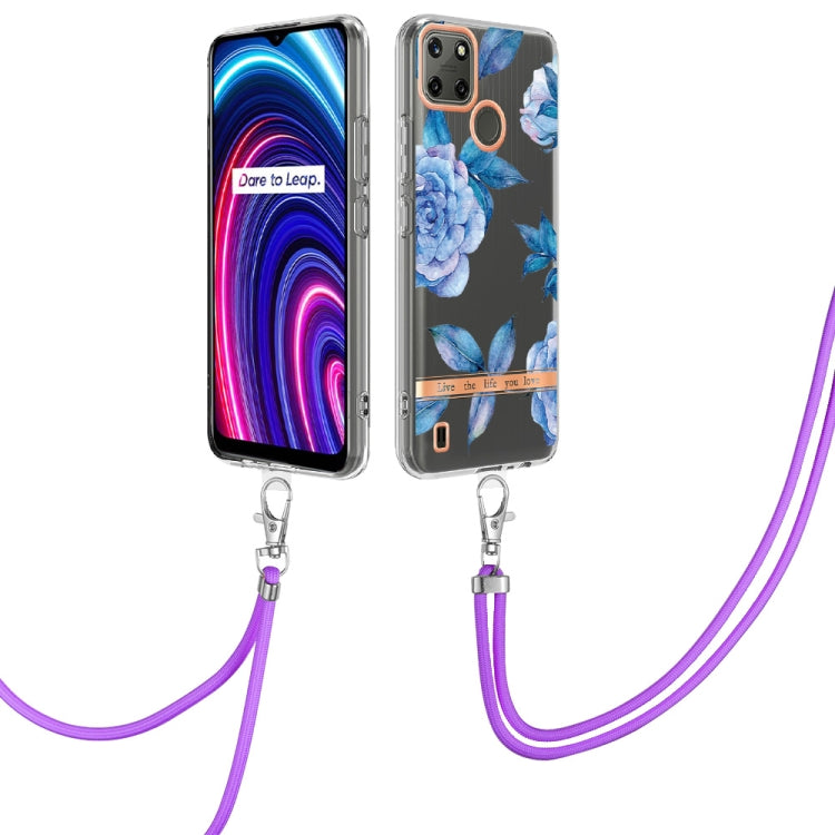 Flowers Series TPU Phone Case with Lanyard, For OnePlus N20 5G, For OPPO Realme 9 Pro+ 5G, For OPPO Realme 9 Pro 5G, For OPPO Realme 9i/A36/A96 4G, For OPPO Realme C21Y, For Xiaomi Redmi Note 11s, For Samsung Galaxy A13, For Samsung Galaxy A23