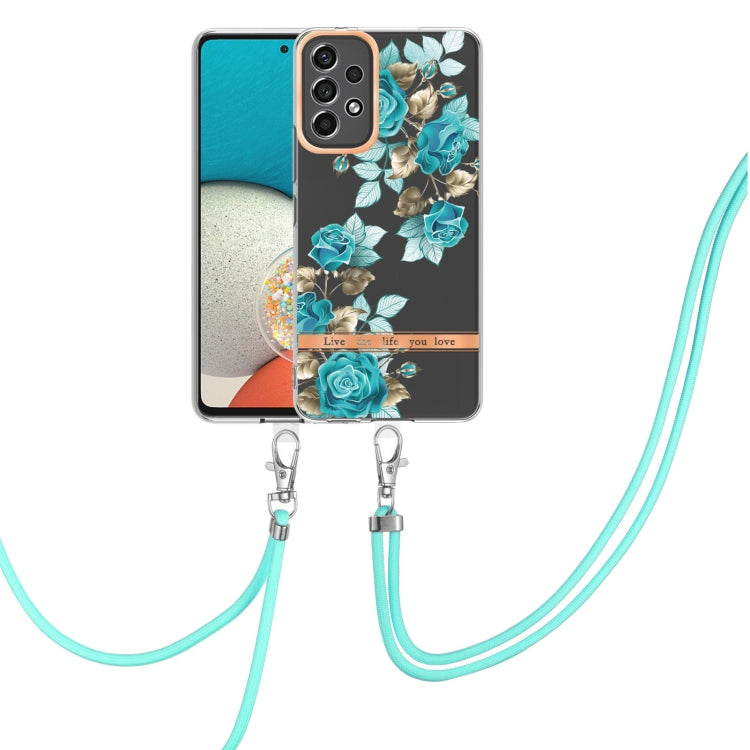 Flowers Series TPU Phone Case with Lanyard, For OnePlus N20 5G, For OPPO Realme 9 Pro+ 5G, For OPPO Realme 9 Pro 5G, For OPPO Realme 9i/A36/A96 4G, For OPPO Realme C21Y, For Xiaomi Redmi Note 11s, For Samsung Galaxy A13, For Samsung Galaxy A23