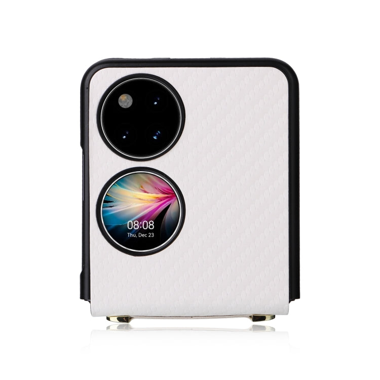 Carbon Fiber Texture PU + TPU Phone Case, For Huawei P50 Pocket