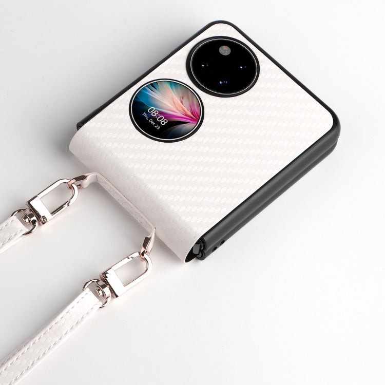 Carbon Fiber Texture PU + TPU Phone Case, For Huawei P50 Pocket