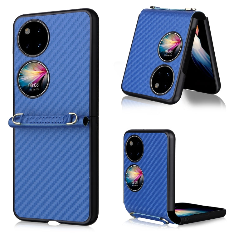 Carbon Fiber Texture PU + TPU Phone Case, For Huawei P50 Pocket