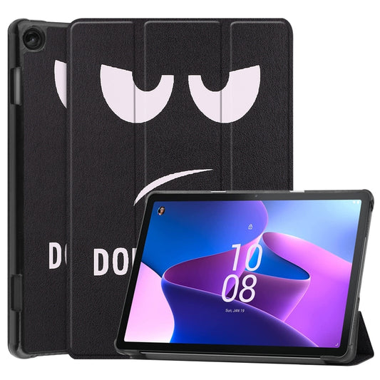 Custer Painted 3-Fold Holder Smart Leather Tablet Case, For Amazon Kindle Fire 7 2022, For Lenovo Tab M10 3rd Gen