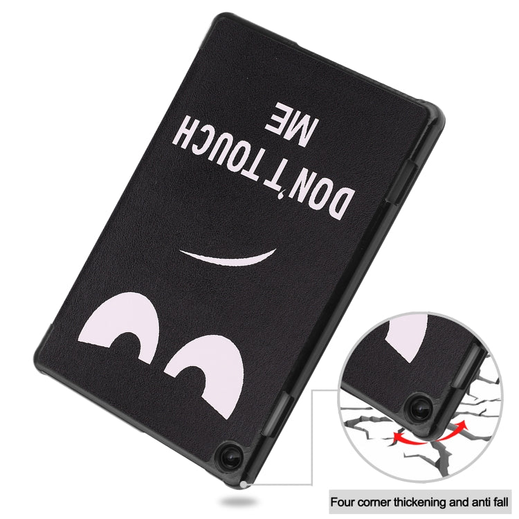 Custer Painted 3-Fold Holder Smart Leather Tablet Case, For Amazon Kindle Fire 7 2022, For Lenovo Tab M10 3rd Gen