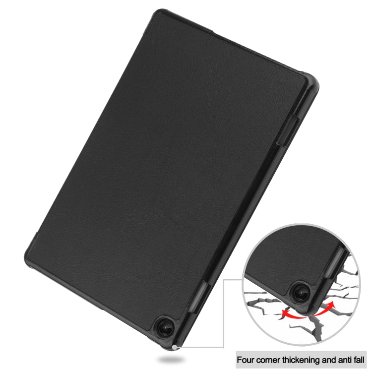Custer Pure Color 3-Fold Holder Smart Leather Tablet Case, For Amazon Kindle Fire 7 2022, For Lenovo Tab M10 3rd Gen / TB328FU