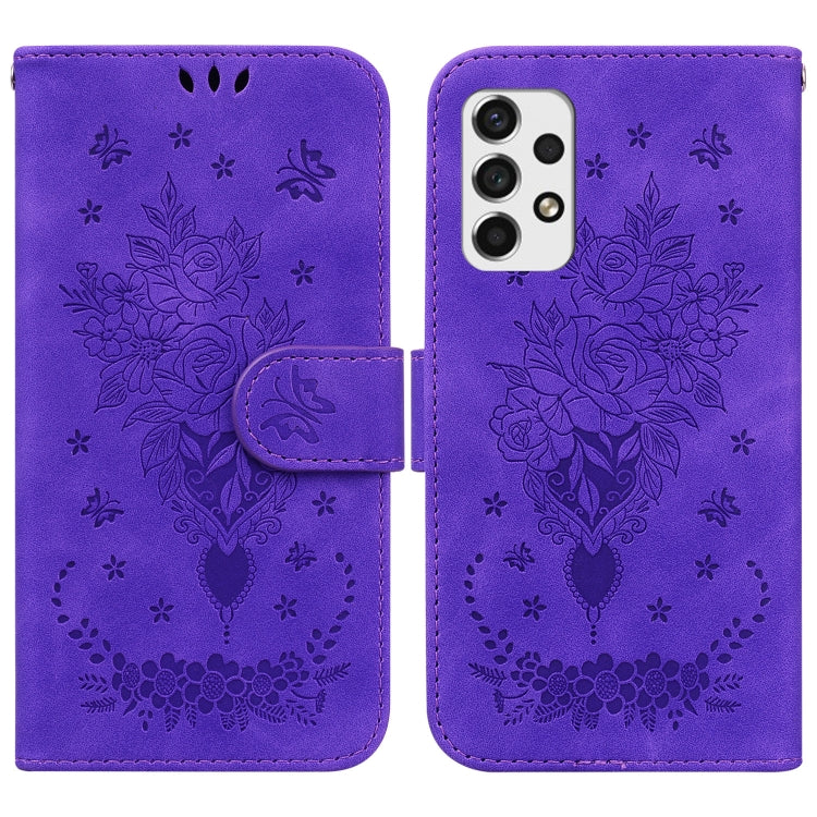 Butterfly Rose Embossed Leather Phone Case, For Samsung Galaxy A50 / A30s / A50s, For Samsung Galaxy A53 5G, For Samsung Galaxy A70 / A70s, For Samsung Galaxy A73 5G, For Samsung Galaxy A11 / M11 EU Version, For Samsung Galaxy A41                      ...